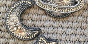 Star Moon Beaded Brooch Pin