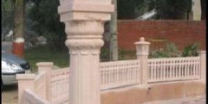 Pink Sandstone Lamp Post