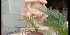 Pink Sandstone Outdoor Sculpture
