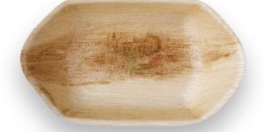7x4 Inch Areca Palm Leaf Boat Plate
