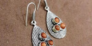 Handcrafted Goldstone Gemstone Earrings