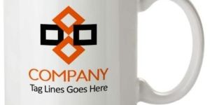 White Ceramic Logo Printed Mug