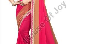 Plain Designer Georgette Saree