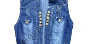 Sleeveless Ladies Denim Jacket