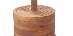 Wooden Decorative Coaster Set