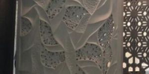 White Hand Carved Mint Sandstone Wall Mural