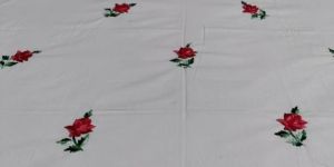 Hand Embroidered Bed Sheets Fabric