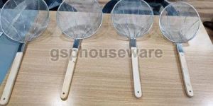 Stainless Steel Wooden Handle Skimmer