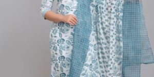 Floral Cotton Afghani Kurti Set