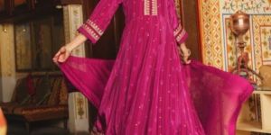 Women Cotton Blend Yarded Palazzo Set