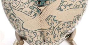 RA-H1151 Brass Heart Shape Cremation Urn