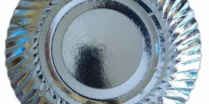 10 Inch Silver Foil Wrinkle Paper Plate