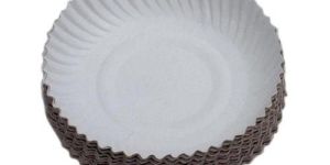 7 Inch White Wrinkle Paper Plate