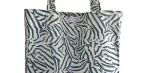 Zebra Print Shopping Bag