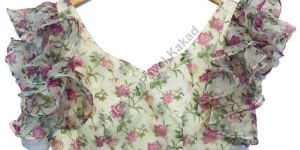 Organza Ruffle Blouse