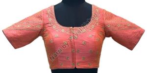 Pink Raw Silk Blouse