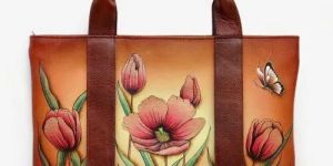 Printed Ladies Leather Handbag