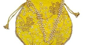 yellow1ath Fabric Potli Bag