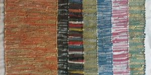 Handwoven Leather Cotton Rugs