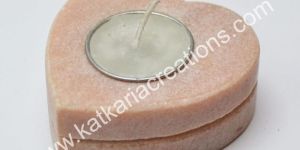 Pink Heart Shaped Tea Light Holder