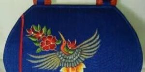 Embroidered Silk Handbag