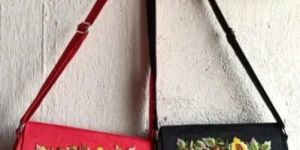 Multicolor Embroidered Sling Bag