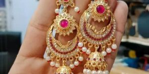 Gold Plated Brass Earrings