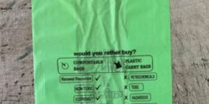 Compostable CARRY Bags GREEN COLOUR