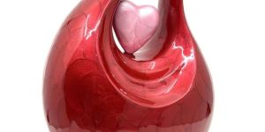 Red Tear Drop Cremation Urn
