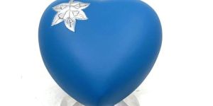 Royal Blue Heart Shaped Cremation Urn