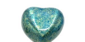 Shiny Green Heart Shaped Cremation Urn