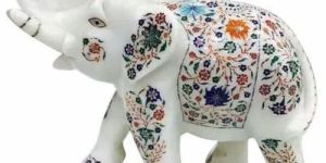 Marble Elephant Statue