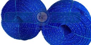 Blue HDPE Monofilament Rope with White Tracer
