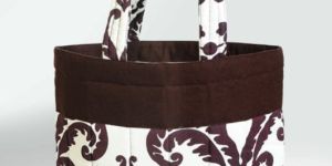 Printed Brown Designer Shopping Bag