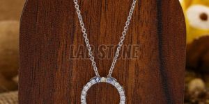 Round Cut Diamond White Gold Pendant