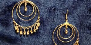 Round Rose Gold Earrings for Girls Spiral Earrings