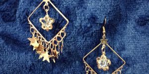 Square Rose Gold Earrings