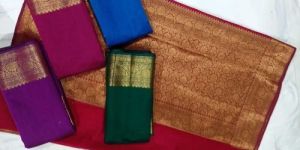 Multicolor Cotton Zari Border Saree