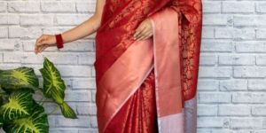 Red Banarasi Soft Silk Saree