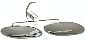 Saffron Chrome Plated Stainless Steel Double Soap Dish
