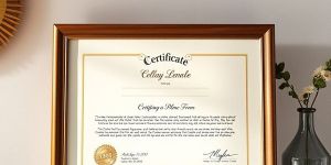 A4 Maze Brown Framed Certificates