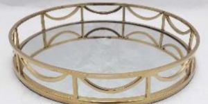 Iron & Glass Serving Trays