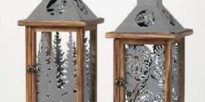 Iron & Wood Hanging Lanterns