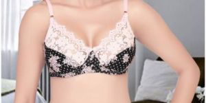 Ladies Printed Net Bra Panty Set