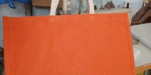 Plain Orange Jute Bag