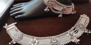 Ladies Sterling Silver Rajasthani Payal