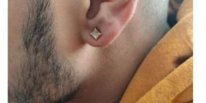 Mens Sterling Silver Stud Earrings