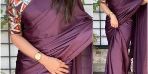 Ladies Plain Silk Saree