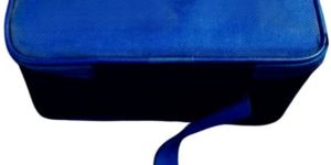 Plain Blue Polyester Lunch Bag