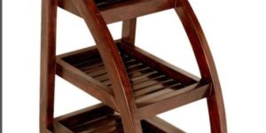 Round Wooden Spa Trolley